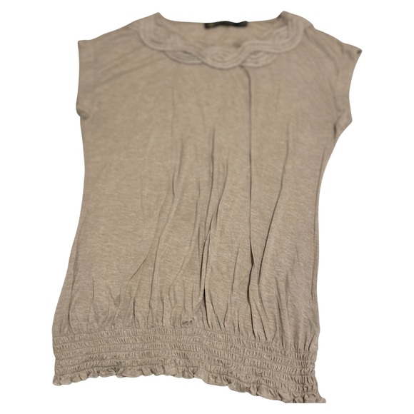 Outback Red Tan Cap Sleeve Blouse - Picture 1 of 2